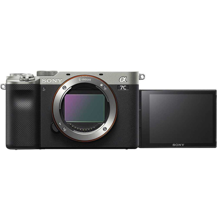 Sony Sony Alpha A7C Mirrorless Digital Camera Body (Silver) With Ecm-W2Bt Camera-Mount Digital Bluetooth Wireless Microphone System Mirrorless