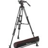 Manfrotto Manfrotto 608 Nitrotech Fluid Video Head And Aluminum Twin Leg Tripod With Middle Spreader Video Tripods & Supports