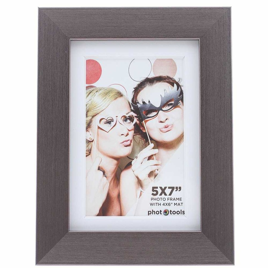 Phototools Phototools 5 X 7" Photo Frame With 4 X 6" Mat Opening (Grey) Frames & Albums