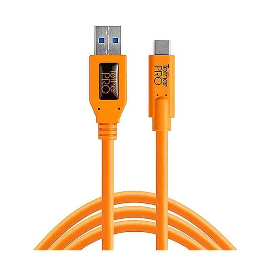 Tether Tools Tether Tools Tetherpro Usb 3.0 To Usb-C (15 Ft. Orange) Cables