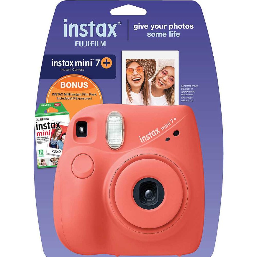 Fujifilm Fujifilm Instax Mini 7+ Instant Film Camera (Coral) Film Cameras