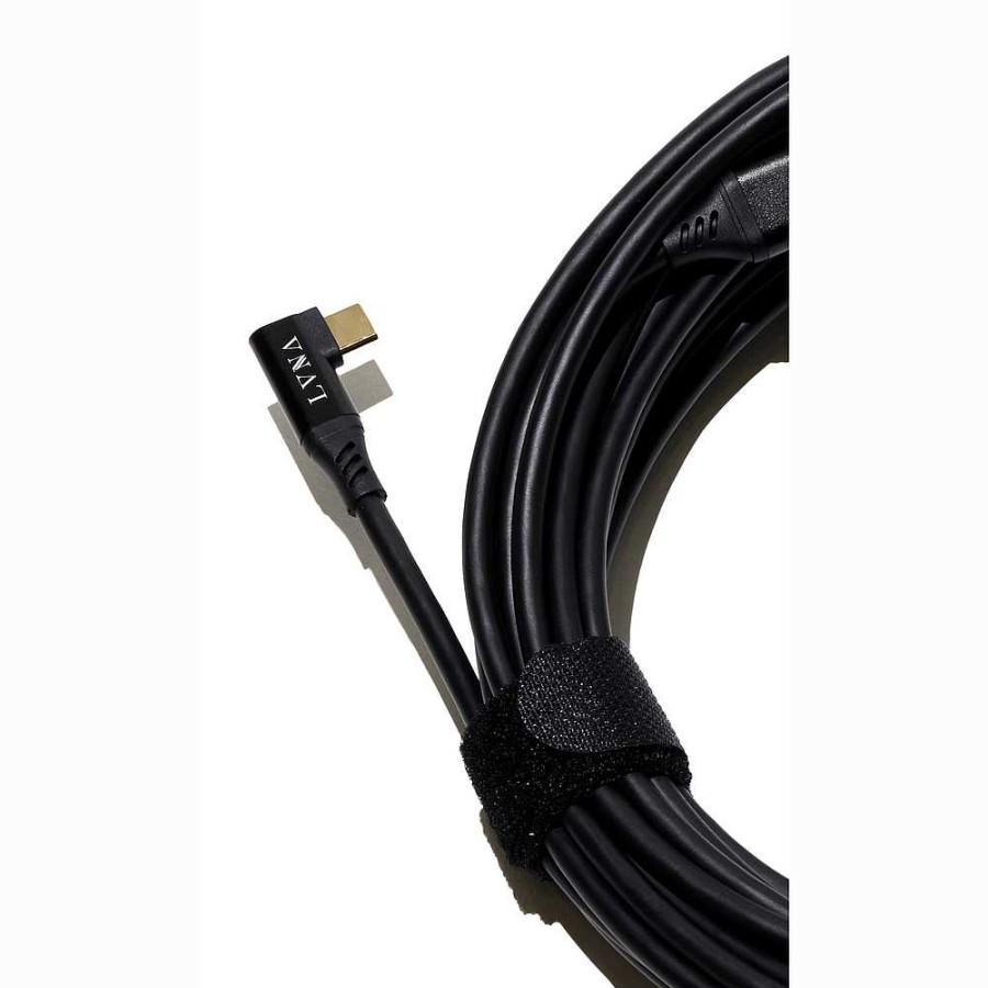 LVNA Lvna 32.8 Ft. Right Angle Usb-C To Usb-C Directional Tether Cable (Black) Cables