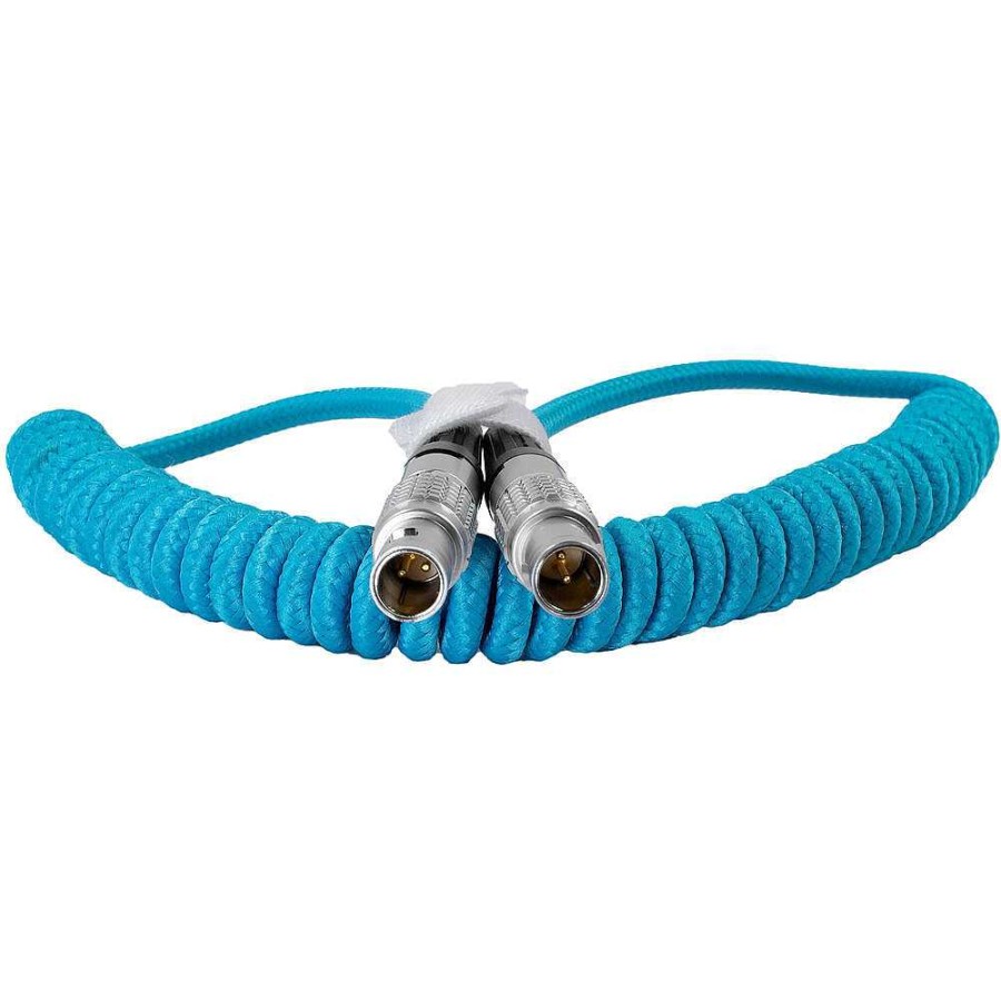 Kondor Blue Kondor Blue Lemo To Lemo 2-Pin Coiled Power Cable For Arri To Teradek Video Cables