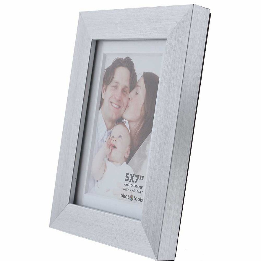 Phototools Phototools 5 X 7" Photo Frame With 4 X 6" Mat Opening (Silver) Frames & Albums