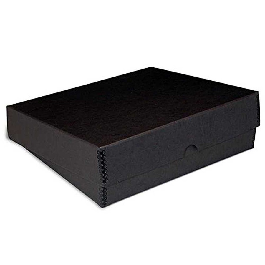 Print File Print File 9X12X3In Black Drop-Front Metal Edge Box Portfolios & Archival Storage