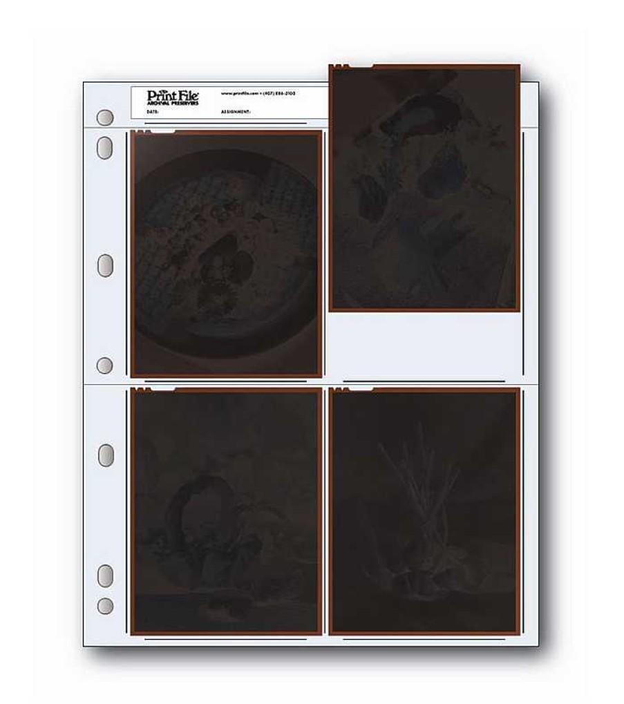 Print File Print File 45-4B Negative Page (Pack Of 25) Portfolios & Archival Storage