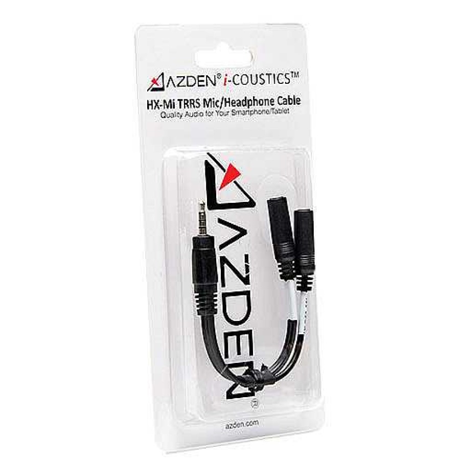 Azden Azden I-Coustics Hx-Mi Trrs Mic/Headphone Adapter For Smartphones & Tablets Audio Cables