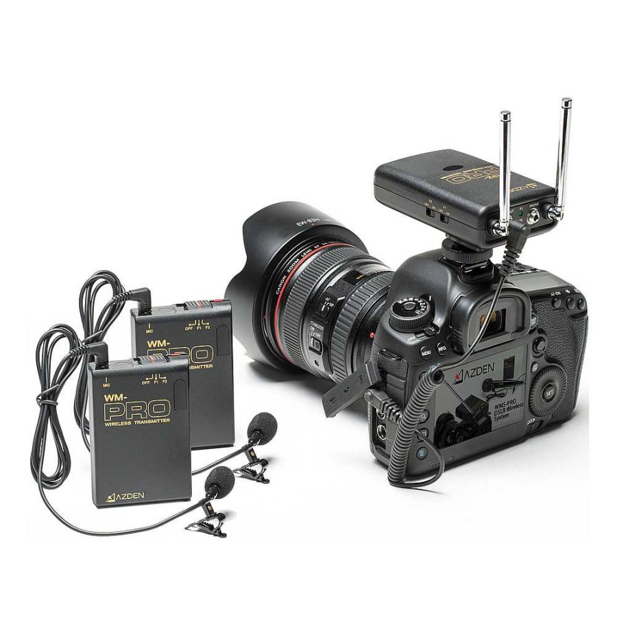 Azden Azden Wr32-Pro Vhf Dual-Channel Receiver For Dslr (169.445 And 170.245 Mhz) Wireless Audio Systems