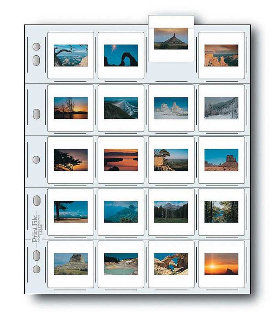 Print File Print File 2X2-20Hb Slide Pages (Pack Of 25) Portfolios & Archival Storage