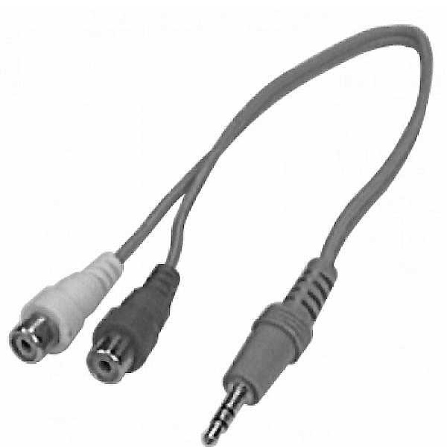 Calrad Calrad 3.5 Mm Stereo Plug To Two Rca Jacks (6 Inch. Long) Audio Cables