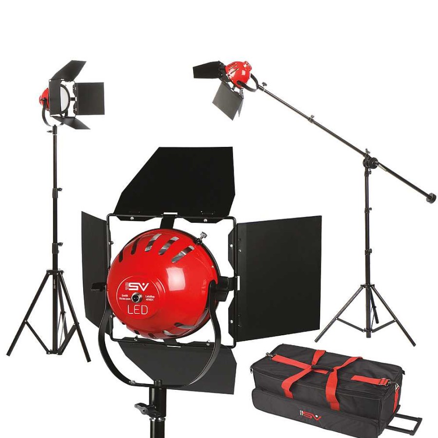 Smith Victor Smith Victor Ladybug 1500 Led 3-Light Kit With Boom Arm Led Lights & Kits