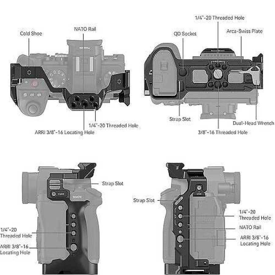 SmallRig Smallrig Cage For Panasonic Lumix G9 Ii, Lumix S5 Ii, And S5 Iix Camera Support Systems