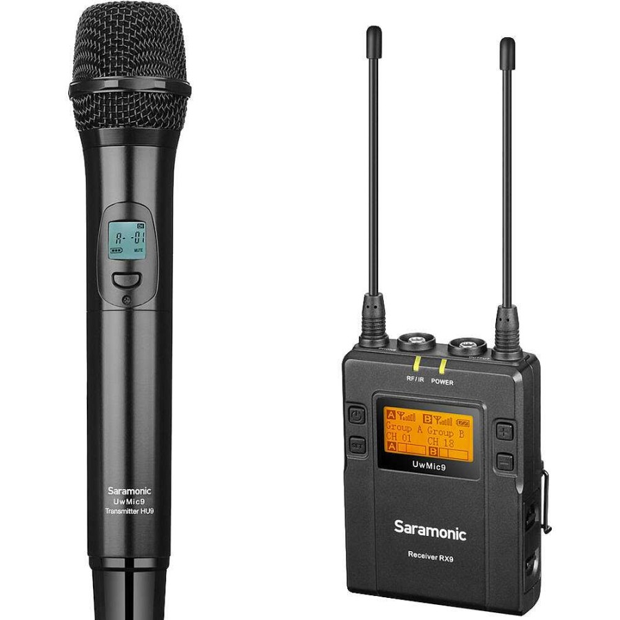 Saramonic Saramonic Uwmic9Rx9+Hu9 Dual-Channel Wireless Handheld Microphone System (514 To 596 Mhz) Wireless Audio Systems