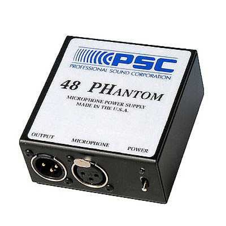 PSC Psc 48 Phantom Microphone Power Supply Microphones Accessories