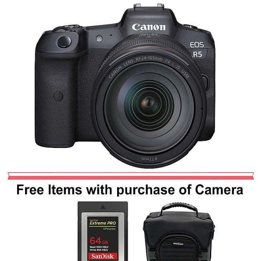 Canon Canon Eos R5 Mirrorless Digital Camera With 24-105Mm F/4L Lens Mirrorless