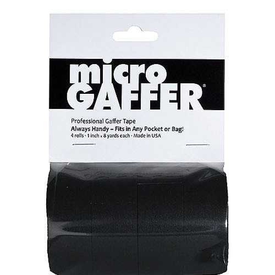 Visual Departures Visual Departures Microgaffer Tape 1 In X 8Yd (4Pk) - Black Tape