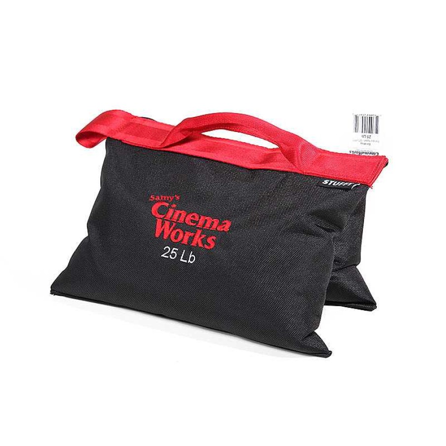 STUFFT Stufft Cinema Works 25 Lb Sandbag (Black With Red Handle) Sand & Weight Bags