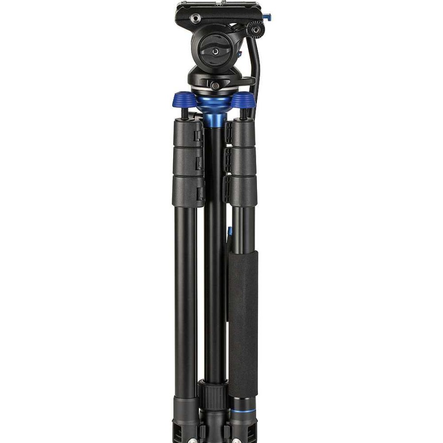 Benro Benro A2883F Reverse-Folding Aluminum Travel Tripod With S4Pro Fluid Video Head Video Tripods & Supports