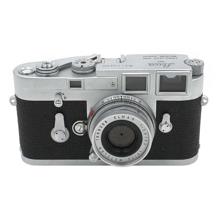 Leica Leica M3 Body With Elmar 50Mm F/2.8 Kit Chrome - Pre-Owned Film Cameras