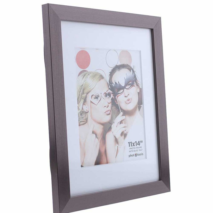 Phototools Phototools 11 X 14" Photo Frame With 8 X 10" Mat Opening (Grey) Frames & Albums