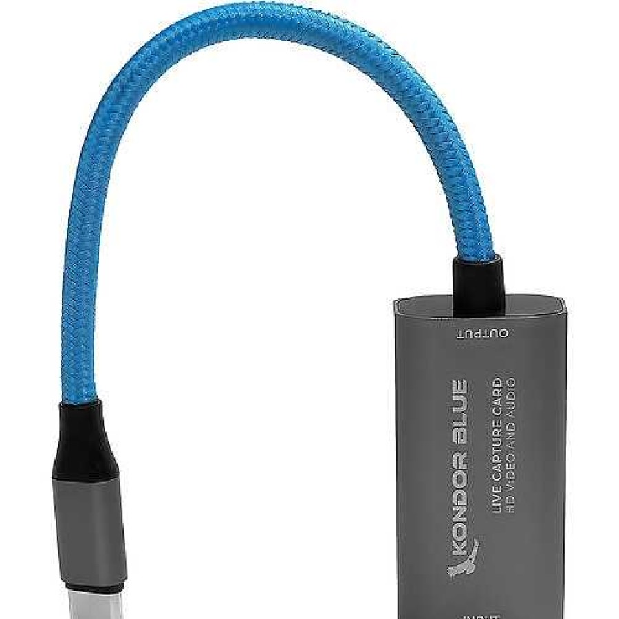 Kondor Blue Kondor Blue Hdmi To Usb-C Capture Card For Live Streaming Video & Audio Cables