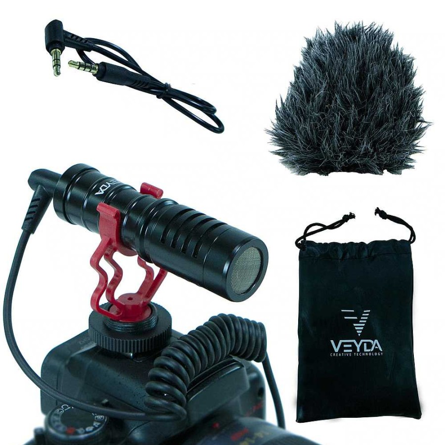 Cam Caddie Cam Caddie Veyda Vd-Sg1 Compact Cardioid Shotgun Microphone For Smartphones And Cameras Microphones