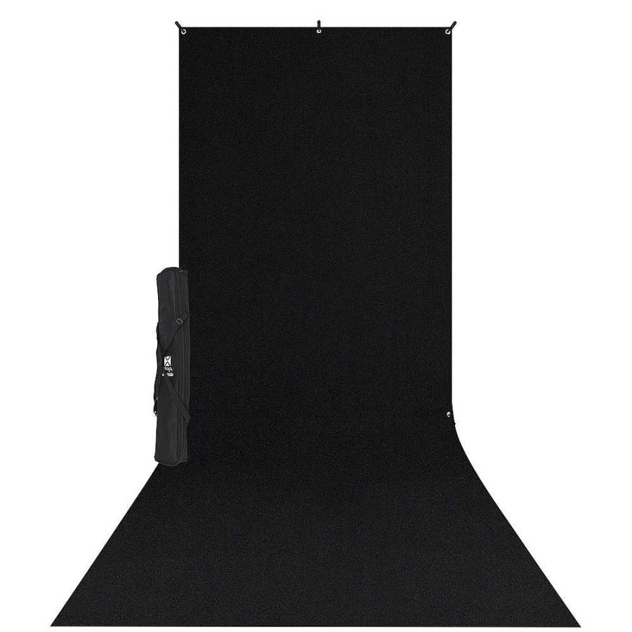 Westcott Westcott X-Drop Wrinkle-Resistant Backdrop Kit Rich Black Sweep (5 X 12 Ft.) Fabric Backgrounds