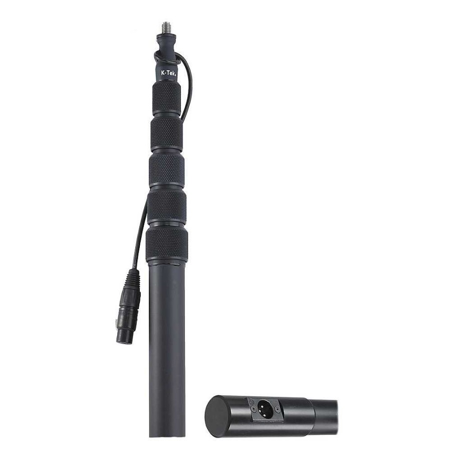 K-Tek K-Tek Ke79Ccr Traveler Aluminum Boompole With Internal Coiled Xlr Cable (Right Angled) Microphones Accessories