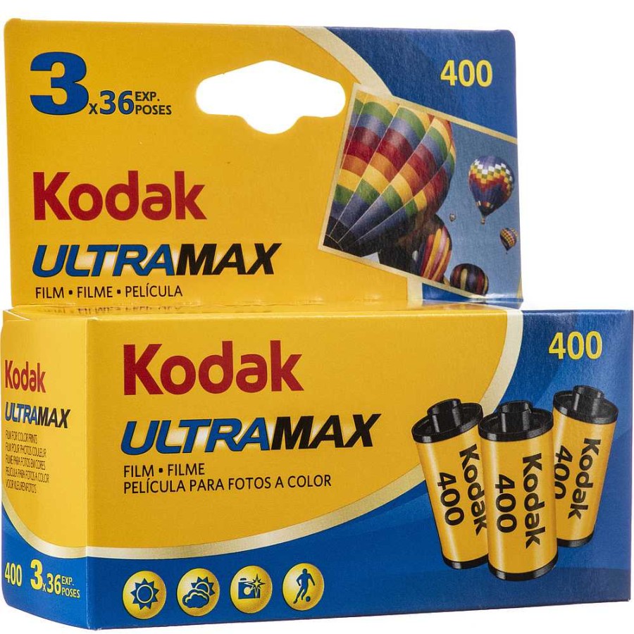 Kodak Kodak Ultramax 400 Color Negative Film (35Mm Roll Film, 36 Exposures, 3-Pack) Film & Darkroom