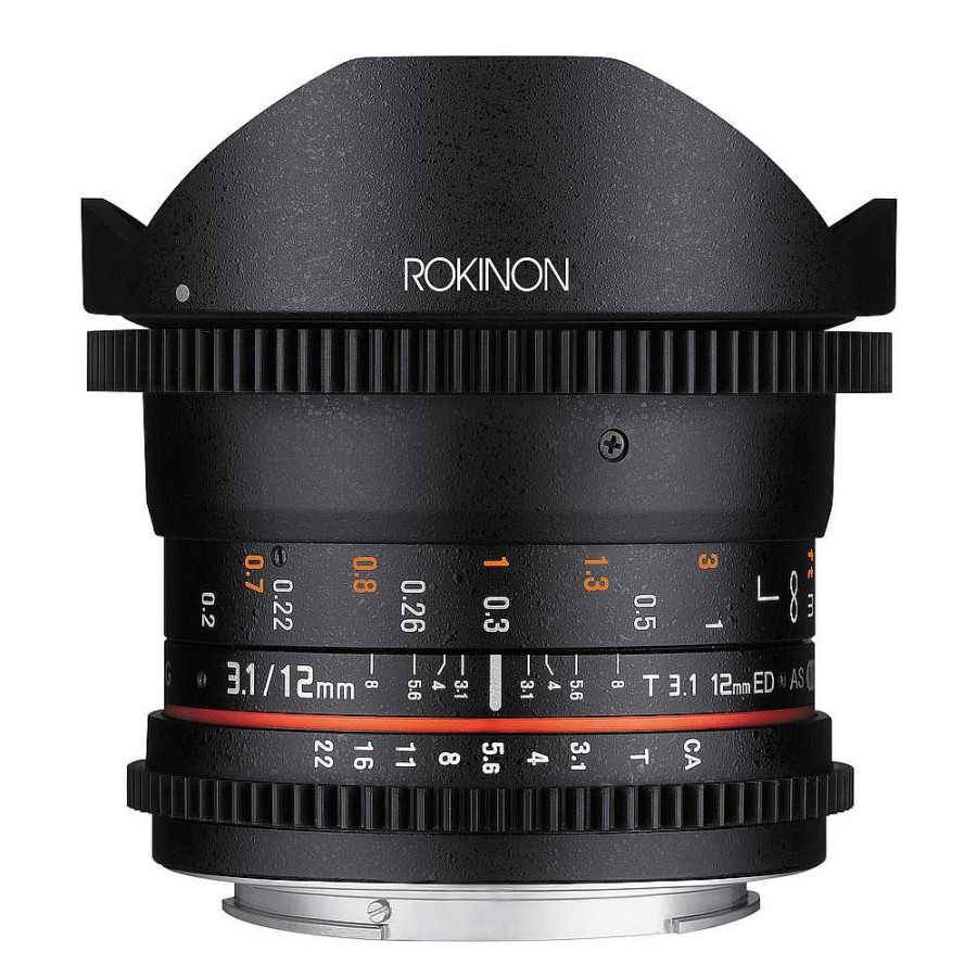 Rokinon Rokinon 12Mm T3.1 Ed As If Ncs Umc Cine Ds Fisheye Lens For Nikon F Mount Digital Cinema Lenses